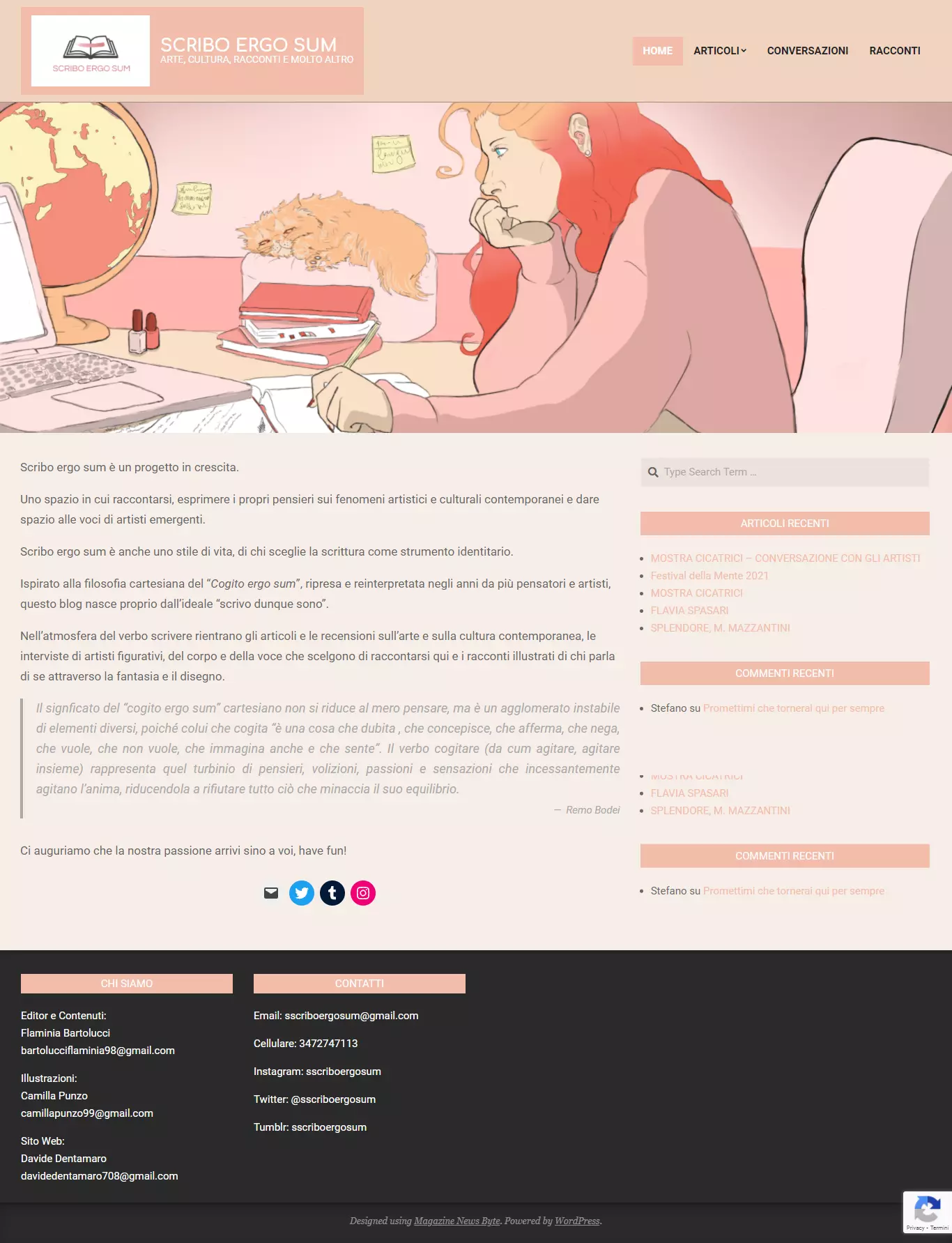screenshot scribo ergo sum